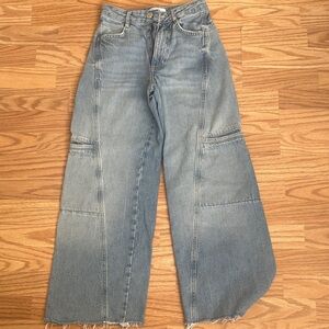 Zara Women's Light Blue Flare Jeans